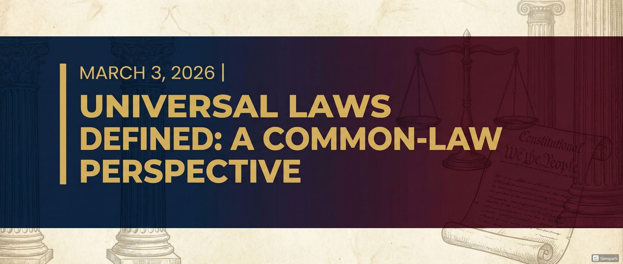 March 3, 2026 | Universal Laws Defined: A Common-Law Perspective.