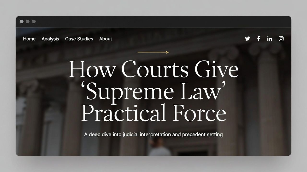 March 5, 2026 | How Courts Give “Supreme Law” Practical Force.