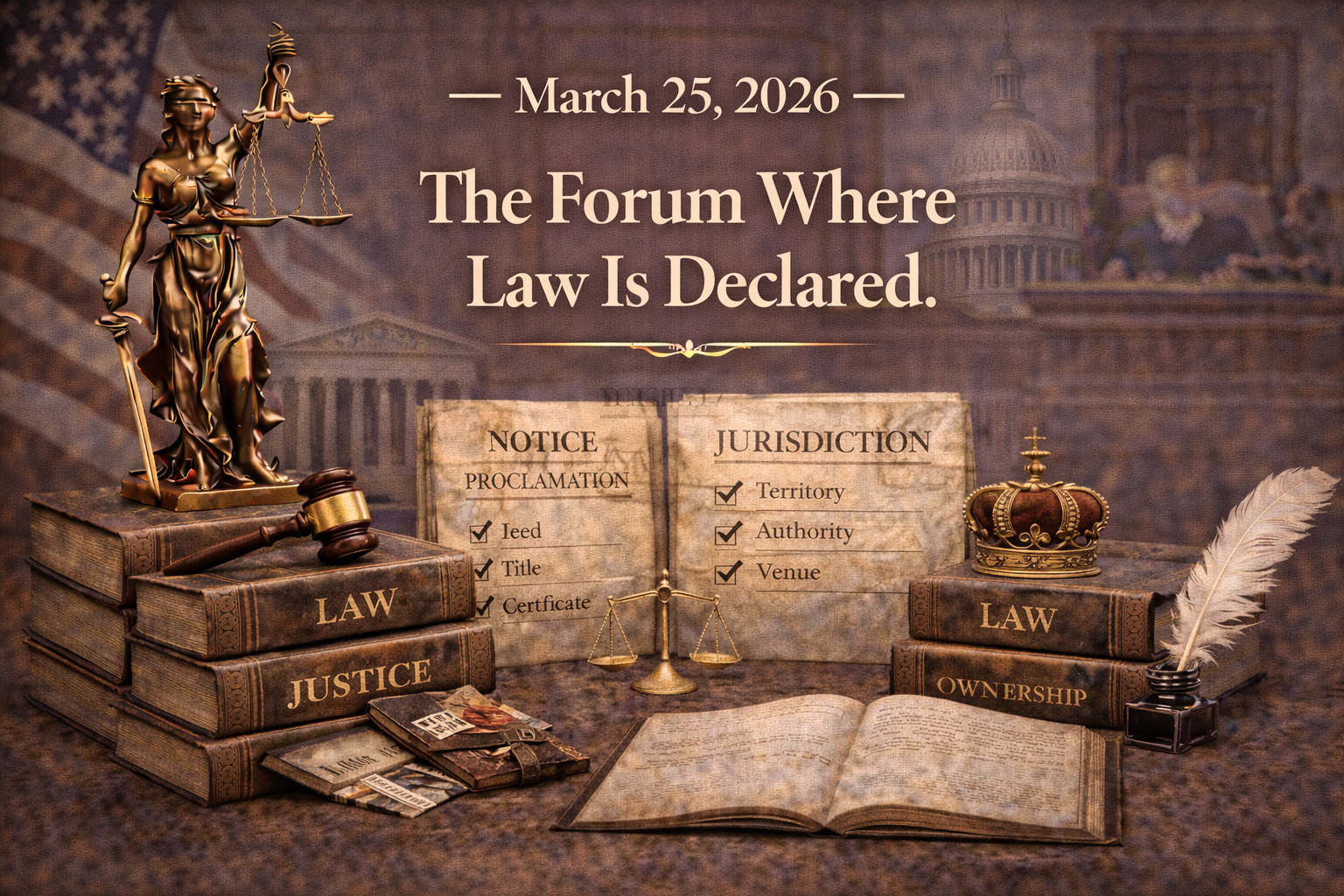 Court: The Forum Where Law Is Declared.