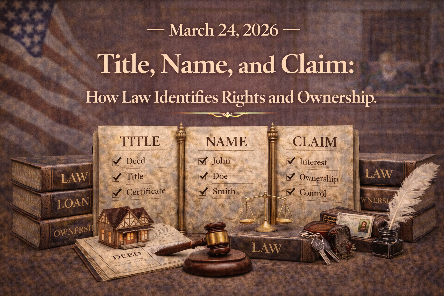 Title, Name, and Claim: How Law Identifies Rights and Ownership.