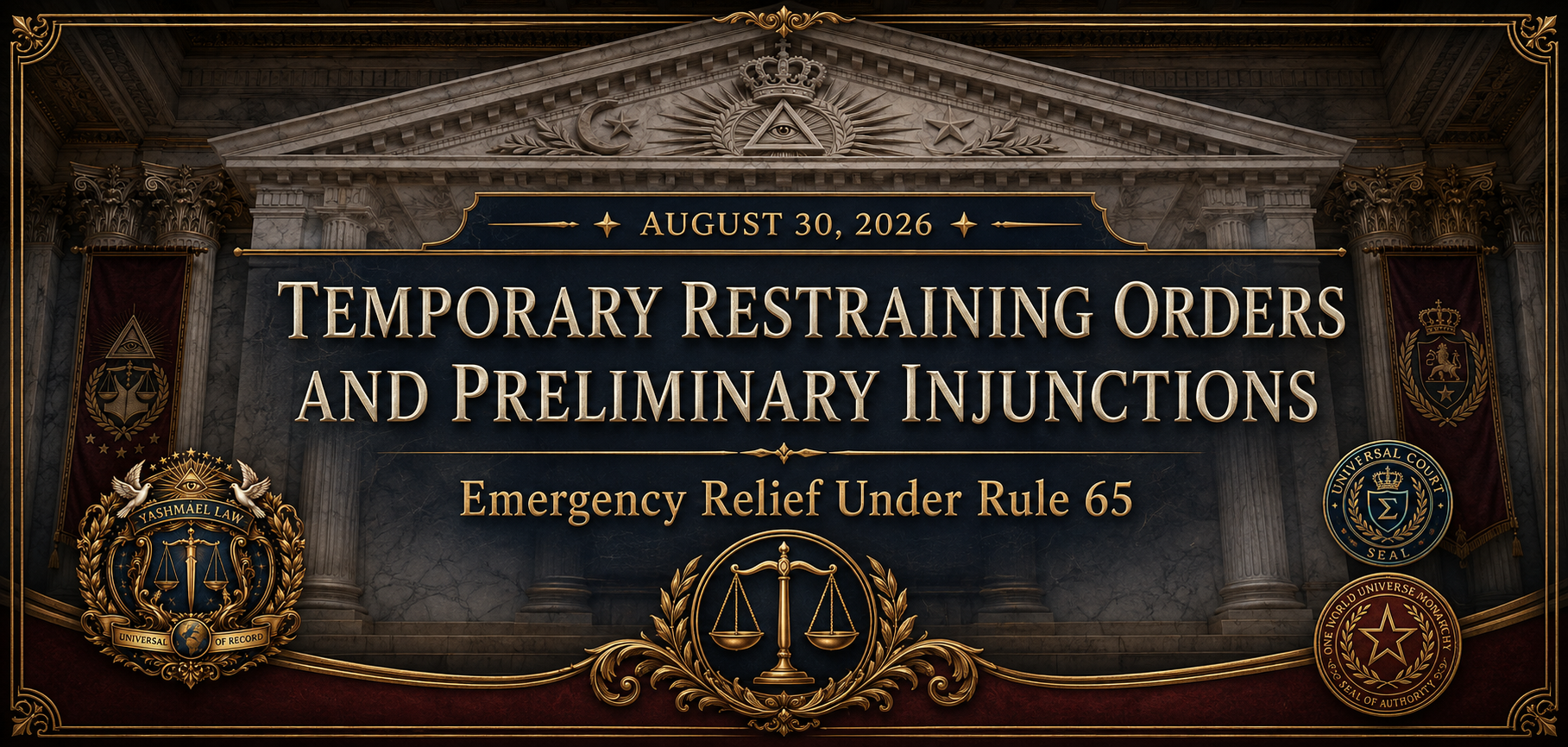 August 30, 2026 | Temporary Restraining Orders and Preliminary Injunctions- Emergency Relief Under Rule 65.