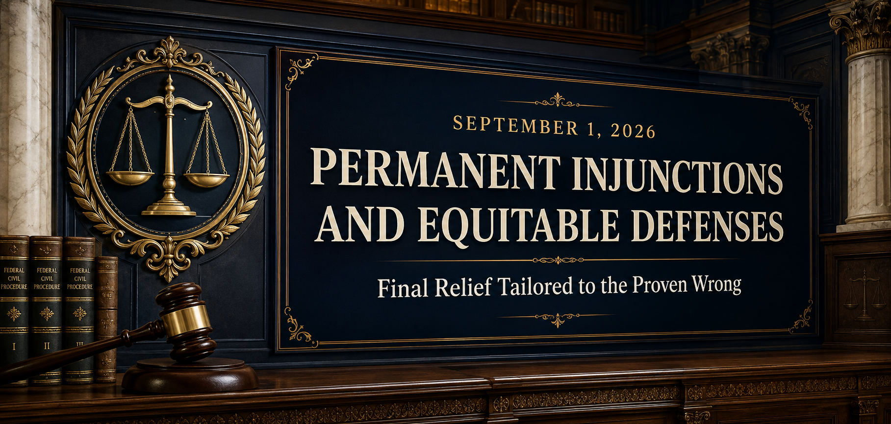 September 1, 2026 | Permanent Injunctions and Equitable Defenses: Final Relief Tailored to the Proven Wrong.