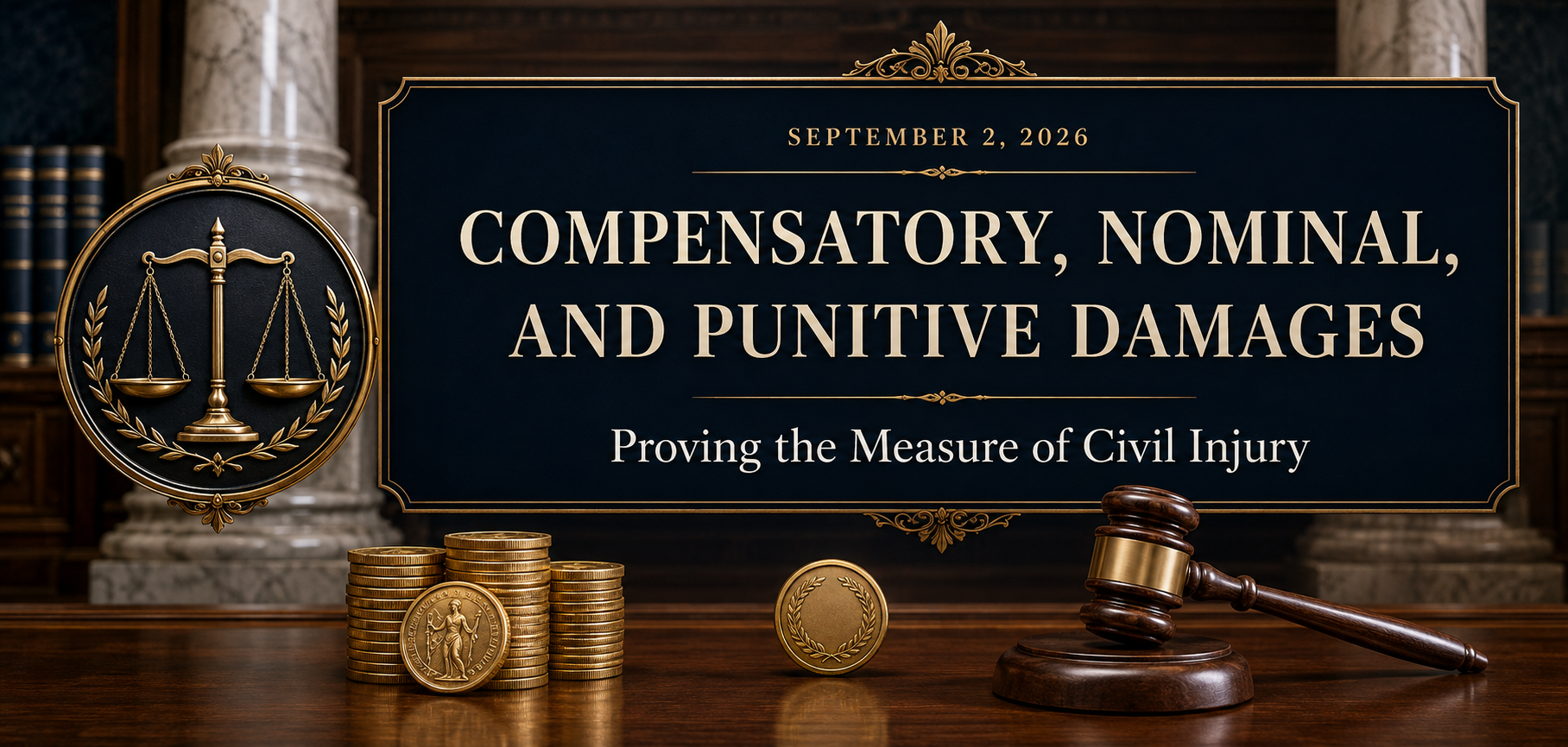 September 2, 2026 | Compensatory, Nominal, and Punitive Damages: Proving the Measure of Civil Injury.